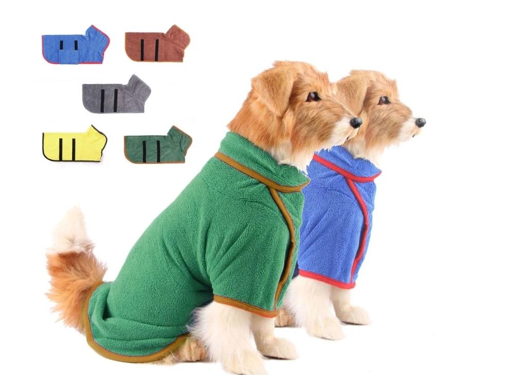 Hundebademantel Flauschig und warm versch. Farben