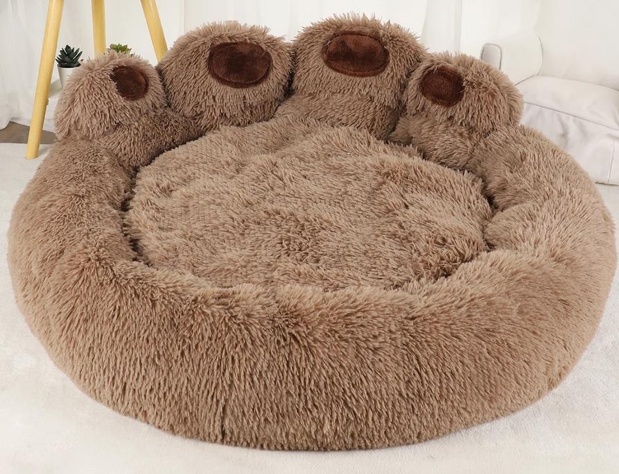 Hundebett in Tatzenform in 60/70 u 90 cm Rosa ,Grau u.Braun beruhigend