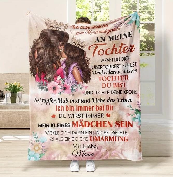 Personalisierte Kuscheldecke "An Meine Tochter von Mama "versch. Arten