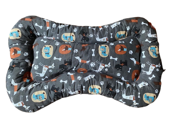 Semi-Bone-Camacan-Kissen 90 x 55cm (Hundeknochenkissen ) 6 verschiedene Muster