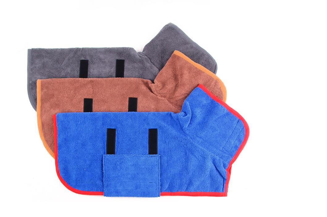 Hundebademantel Flauschig und warm versch. Farben