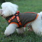 Hundemantel Winter Wasserdicht mit Geschirr Kleine -Mittlere Hunde Braun-Orange