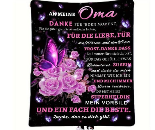 Personalisierte Kuscheldecke "An Meine OMA 150x200