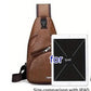 Schultertasche Sling Bag  Crossover Rucksack mit USB  Kunstleder