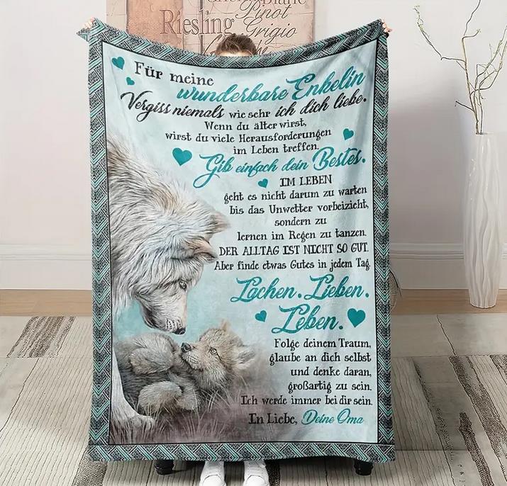 Personalisierte Kuscheldecke "An Meine Enkelin " von OMA