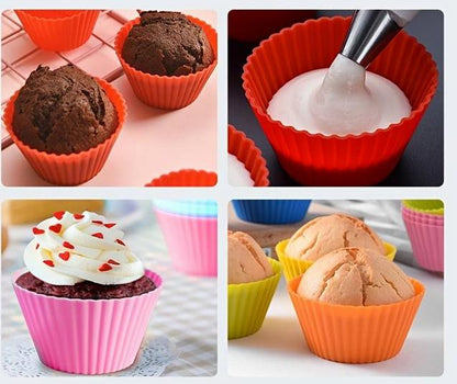 Muffin Cup Silikon  Diy Backform Pudding Kuchenform 6 oder 12 Stück